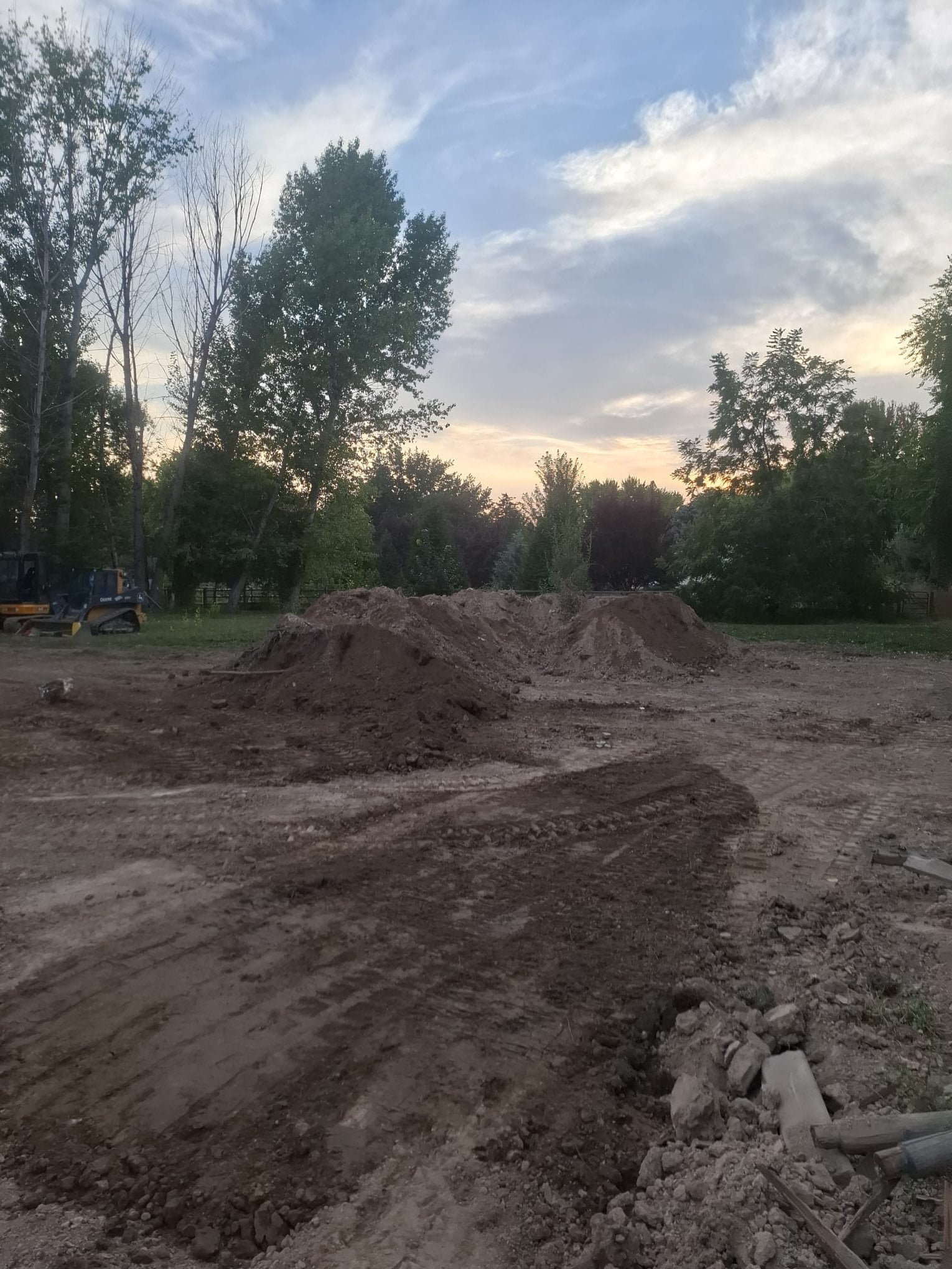 Eagle: new septic tank, drain field and sewer connection — Eagle Septic job (after)