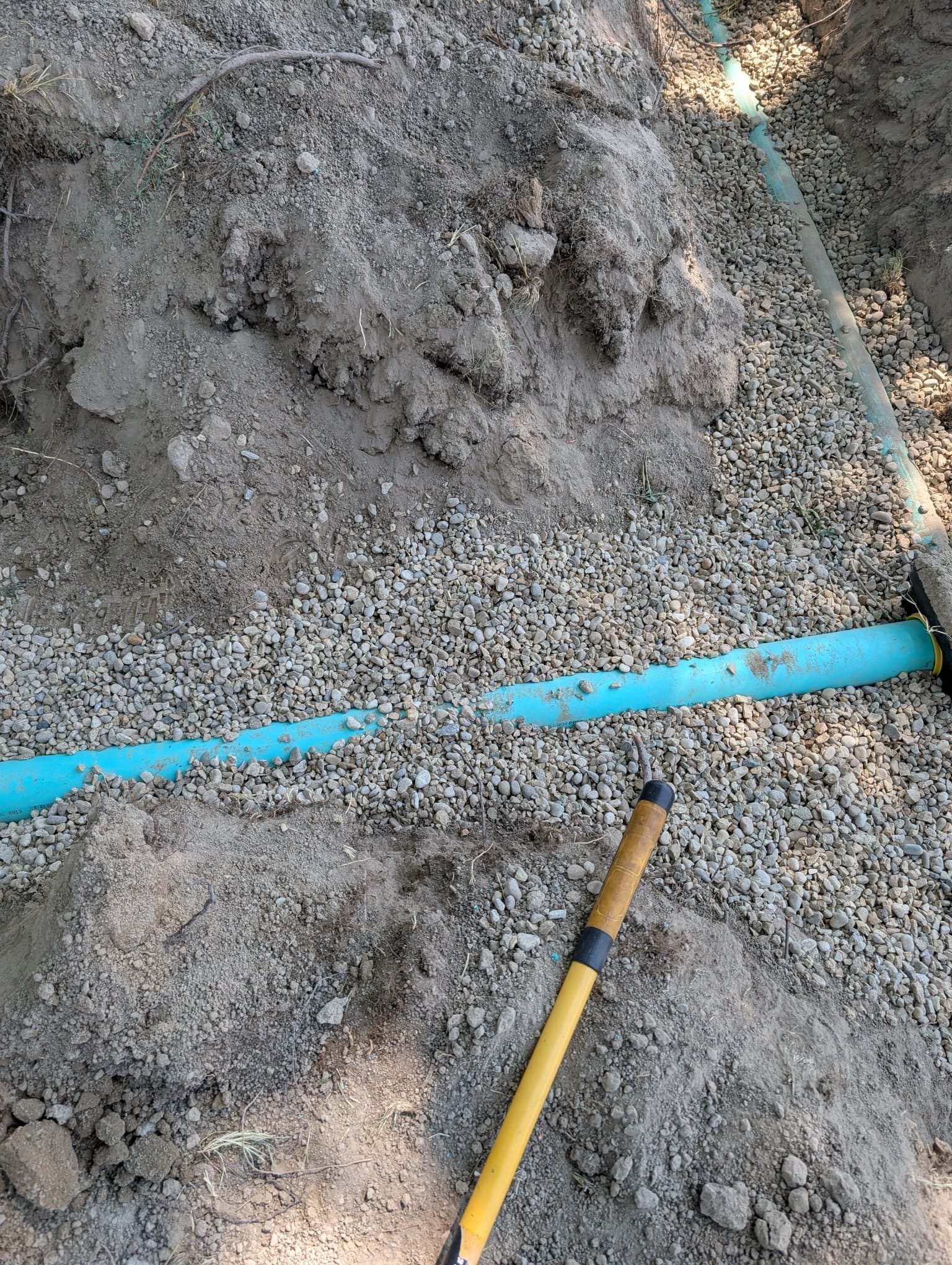 Weiser: new septic tank and drain field, designed around groundwater — Weiser Septic job (after)