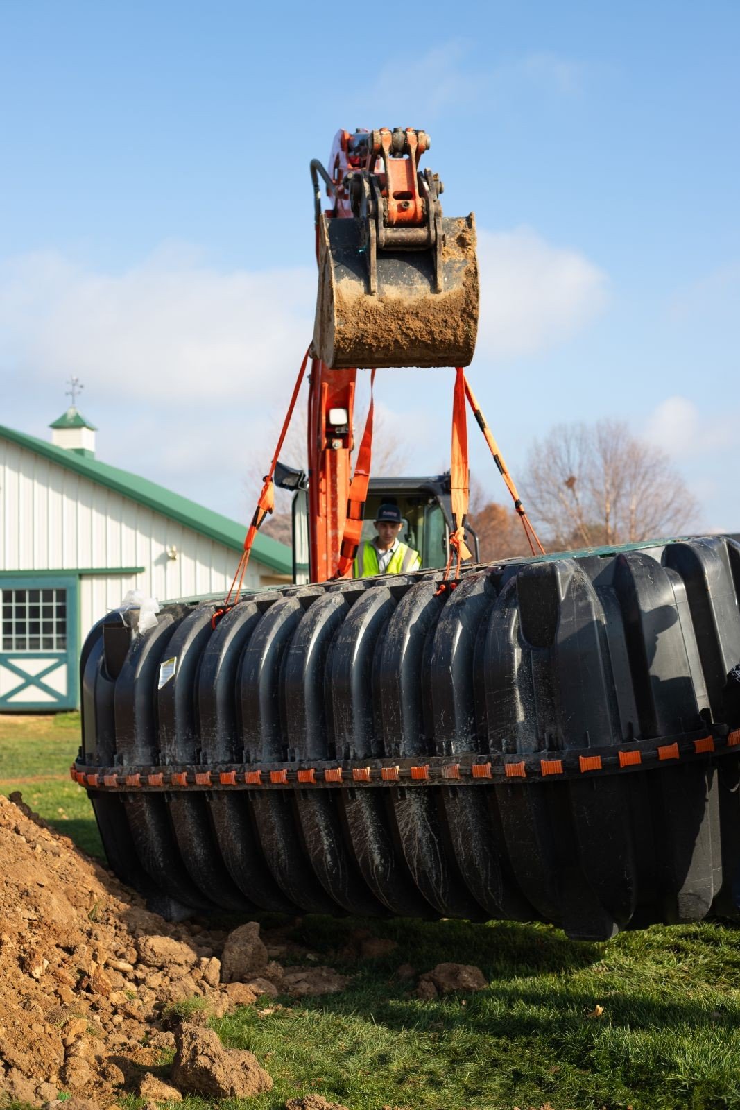 Eagle: new septic tank, drain field and sewer connection — Eagle Septic job (before)
